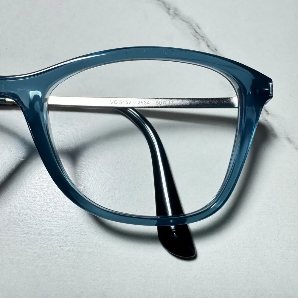 Vogue VO 5152 2534 Blue Silver Cat Eye Eyeglasses Frames 50-17-140